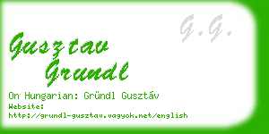 gusztav grundl business card